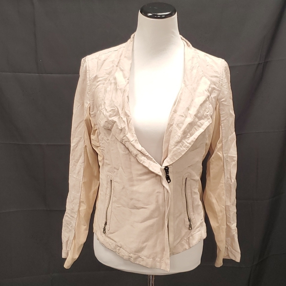 Nic+Zoe Linen Moto Jacket SZ MD